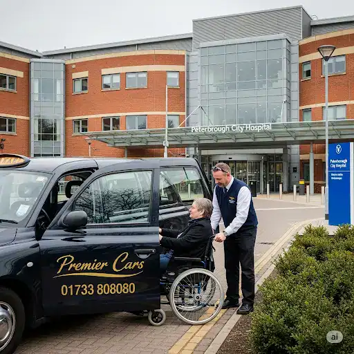 Taxi peterborough City Hospital